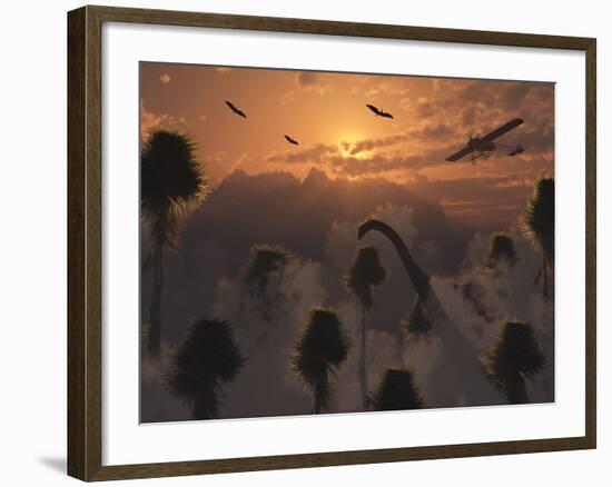 A Secret Lost World Where Time Stands Still and Dinosaurs Roam Freely-Stocktrek Images-Framed Photographic Print