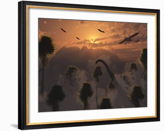 A Secret Lost World Where Time Stands Still and Dinosaurs Roam Freely-Stocktrek Images-Framed Photographic Print