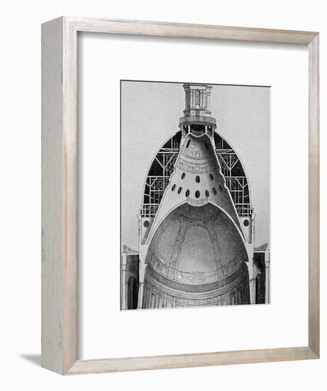 'A sectional drawing of Sir Christopher Wren's great dome', c1934-Unknown-Framed Giclee Print