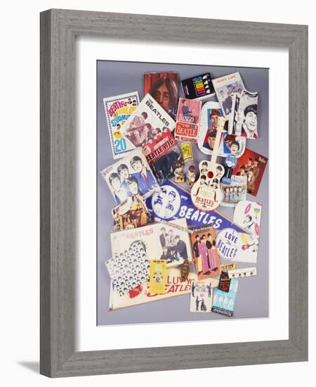 A Selection of Beatles Memorabilia, 1960s-null-Framed Giclee Print