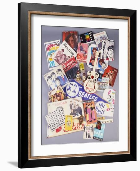 A Selection of Beatles Memorabilia, 1960s-null-Framed Giclee Print