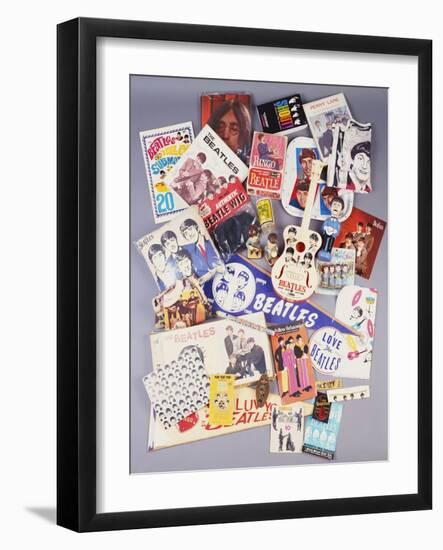 A Selection of Beatles Memorabilia, 1960s-null-Framed Giclee Print