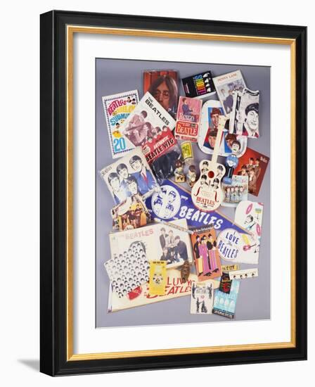 A Selection of Beatles Memorabilia, 1960s-null-Framed Giclee Print