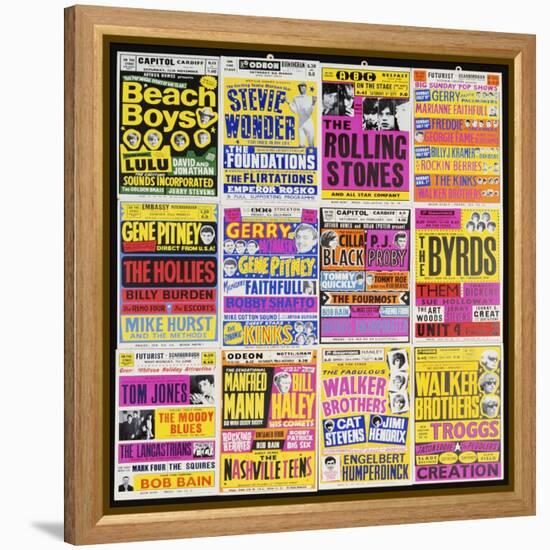 A Selection of British Concert Posters, 1960s-null-Framed Premier Image Canvas