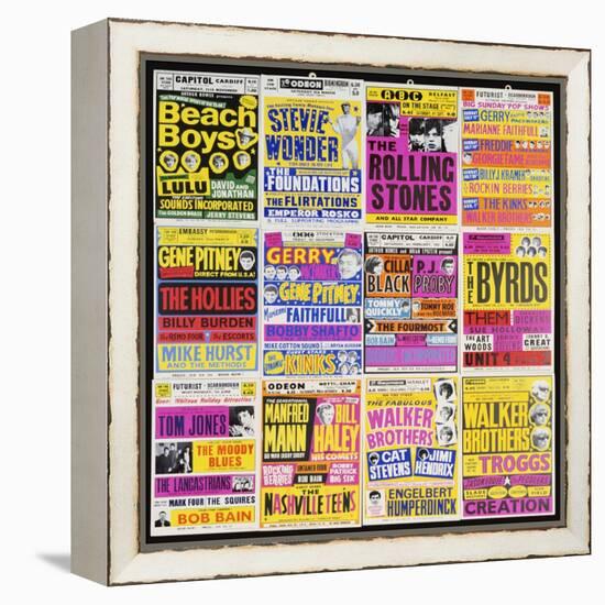 A Selection of British Concert Posters, 1960s-null-Framed Premier Image Canvas