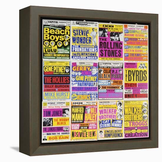 A Selection of British Concert Posters, 1960s-null-Framed Premier Image Canvas