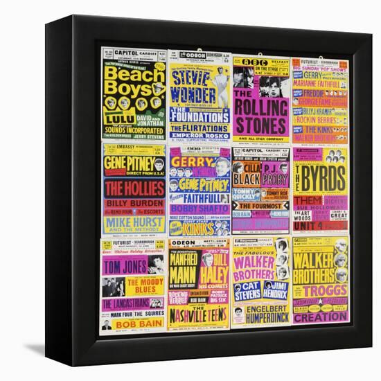 A Selection of British Concert Posters, 1960s-null-Framed Premier Image Canvas