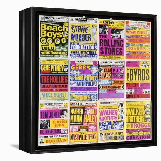 A Selection of British Concert Posters, 1960s-null-Framed Premier Image Canvas