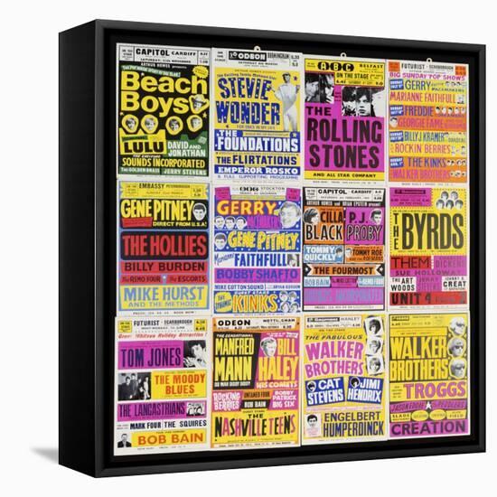 A Selection of British Concert Posters, 1960s-null-Framed Premier Image Canvas