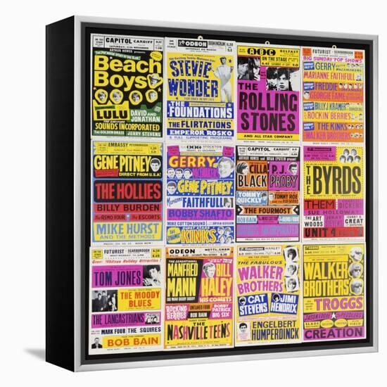 A Selection of British Concert Posters, 1960s-null-Framed Premier Image Canvas