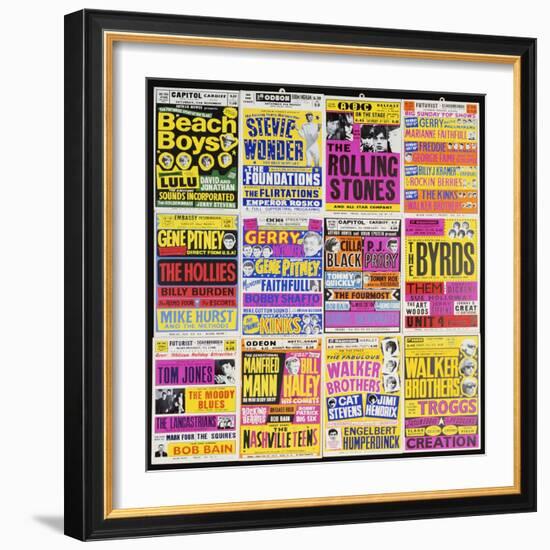 A Selection of British Concert Posters, 1960s-null-Framed Giclee Print