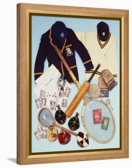 A Selection of Cricket and Tennis Sporting Memorabilia-null-Framed Premier Image Canvas