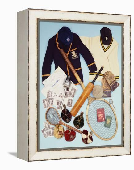 A Selection of Cricket and Tennis Sporting Memorabilia-null-Framed Premier Image Canvas