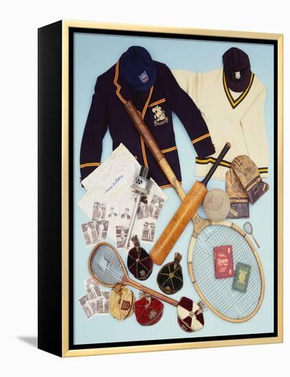 A Selection of Cricket and Tennis Sporting Memorabilia-null-Framed Premier Image Canvas