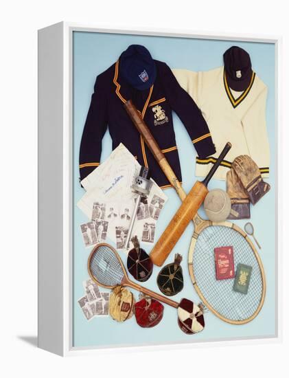 A Selection of Cricket and Tennis Sporting Memorabilia-null-Framed Premier Image Canvas