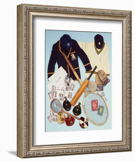 A Selection of Cricket and Tennis Sporting Memorabilia-null-Framed Giclee Print