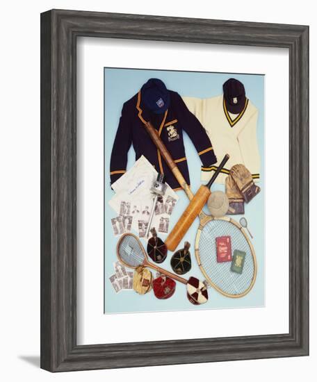 A Selection of Cricket and Tennis Sporting Memorabilia-null-Framed Giclee Print