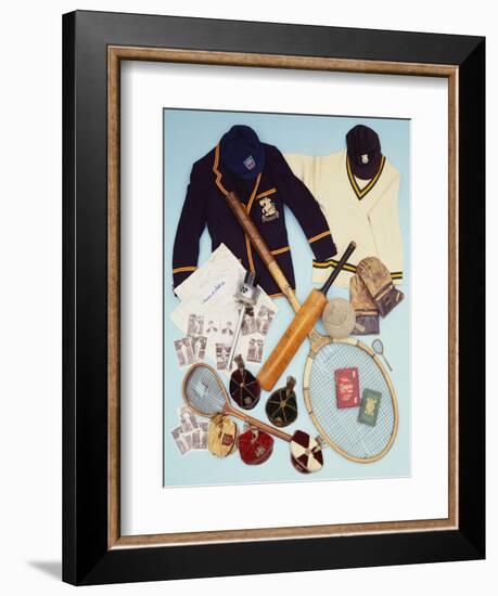 A Selection of Cricket and Tennis Sporting Memorabilia-null-Framed Giclee Print