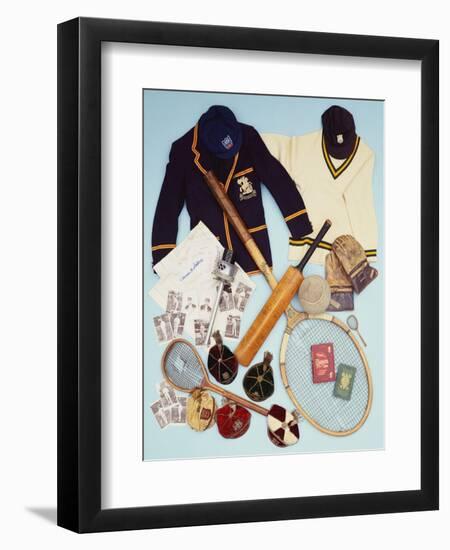 A Selection of Cricket and Tennis Sporting Memorabilia-null-Framed Giclee Print