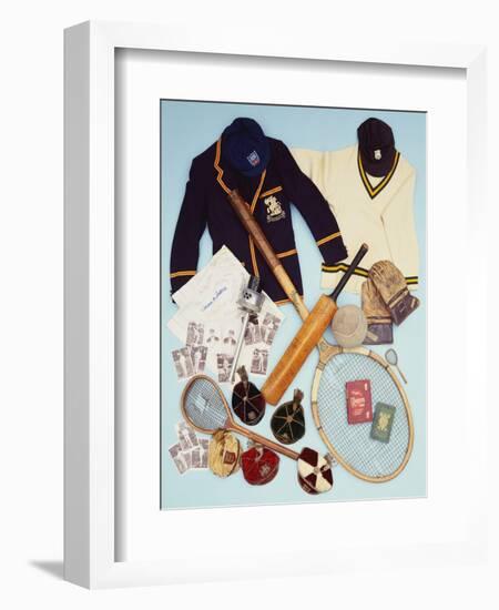 A Selection of Cricket and Tennis Sporting Memorabilia-null-Framed Giclee Print