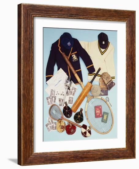 A Selection of Cricket and Tennis Sporting Memorabilia-null-Framed Giclee Print