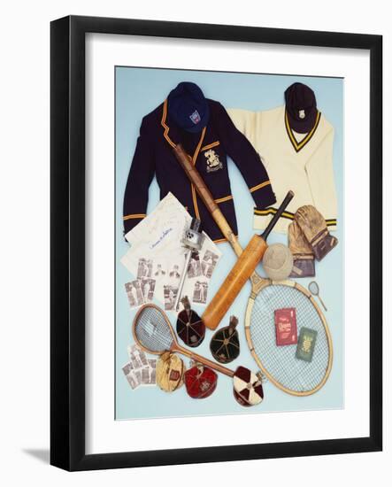 A Selection of Cricket and Tennis Sporting Memorabilia-null-Framed Giclee Print