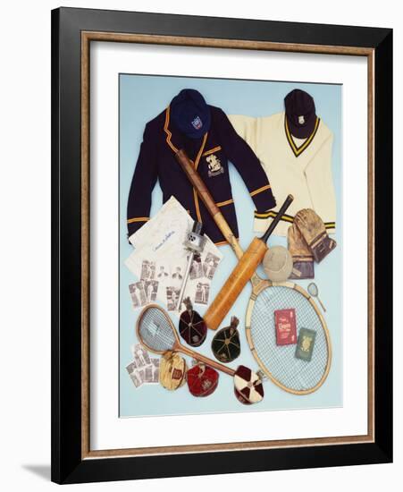 A Selection of Cricket and Tennis Sporting Memorabilia-null-Framed Giclee Print