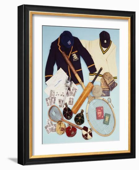 A Selection of Cricket and Tennis Sporting Memorabilia-null-Framed Giclee Print