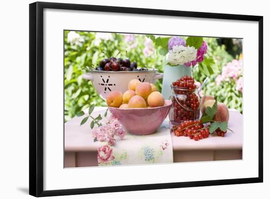 A Selection of Fruit on a Table in a Garden-Eising Studio - Food Photo and Video-Framed Photographic Print