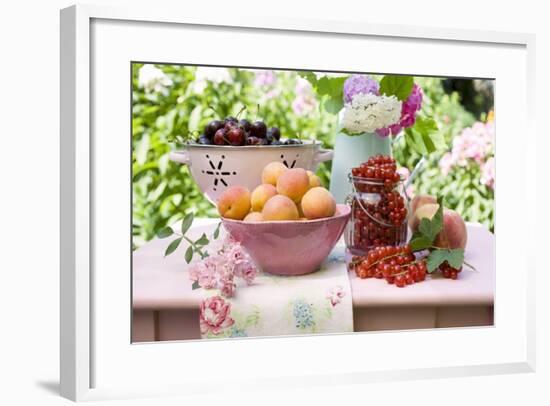 A Selection of Fruit on a Table in a Garden-Eising Studio - Food Photo and Video-Framed Photographic Print