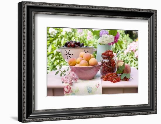 A Selection of Fruit on a Table in a Garden-Eising Studio - Food Photo and Video-Framed Photographic Print