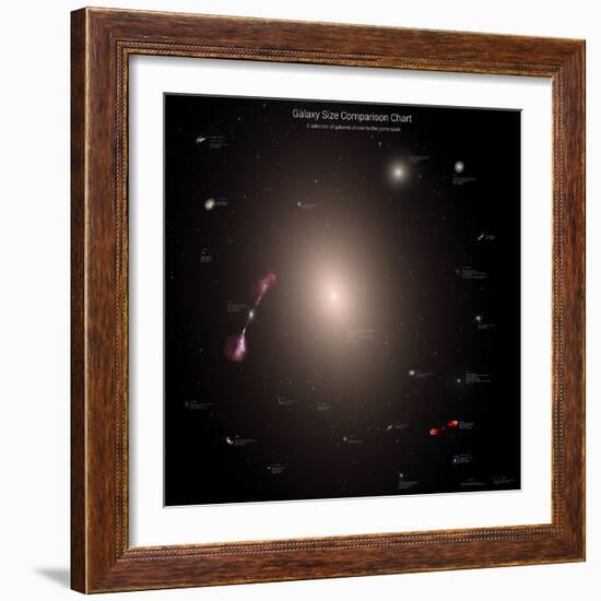 A Selection of Galaxies Shown to the Same Scale-null-Framed Photographic Print