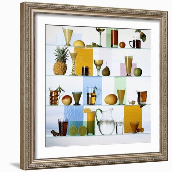 A Selection of Non-Alcoholic Cocktails-Diana Miller-Framed Photographic Print