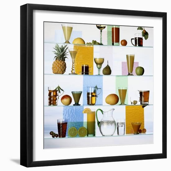 A Selection of Non-Alcoholic Cocktails-Diana Miller-Framed Photographic Print