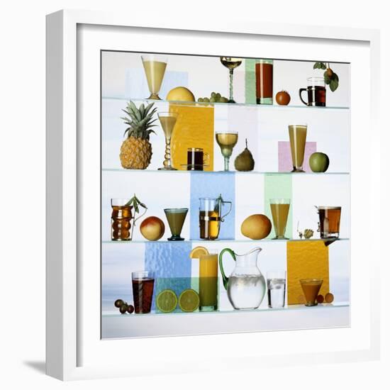 A Selection of Non-Alcoholic Cocktails-Diana Miller-Framed Photographic Print