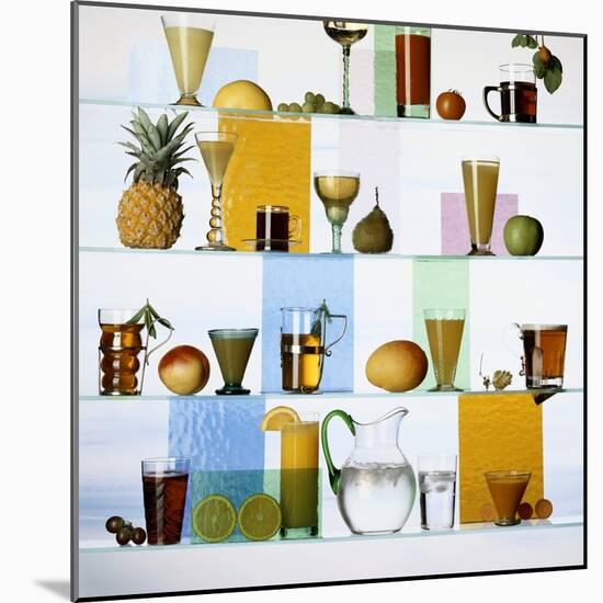 A Selection of Non-Alcoholic Cocktails-Diana Miller-Mounted Photographic Print