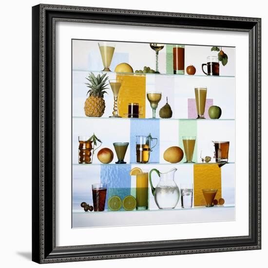 A Selection of Non-Alcoholic Cocktails-Diana Miller-Framed Photographic Print