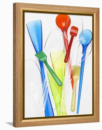 A Selection of Plastic Ice Cream Spoons-Marc O^ Finley-Framed Premier Image Canvas