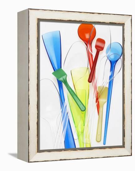 A Selection of Plastic Ice Cream Spoons-Marc O^ Finley-Framed Premier Image Canvas