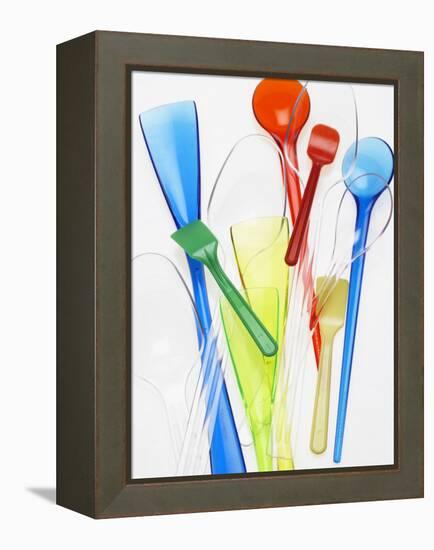 A Selection of Plastic Ice Cream Spoons-Marc O^ Finley-Framed Premier Image Canvas