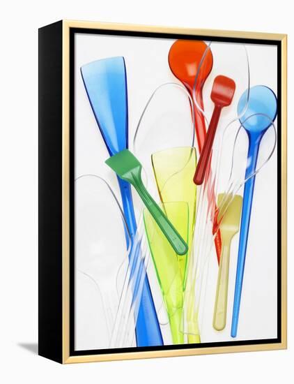 A Selection of Plastic Ice Cream Spoons-Marc O^ Finley-Framed Premier Image Canvas
