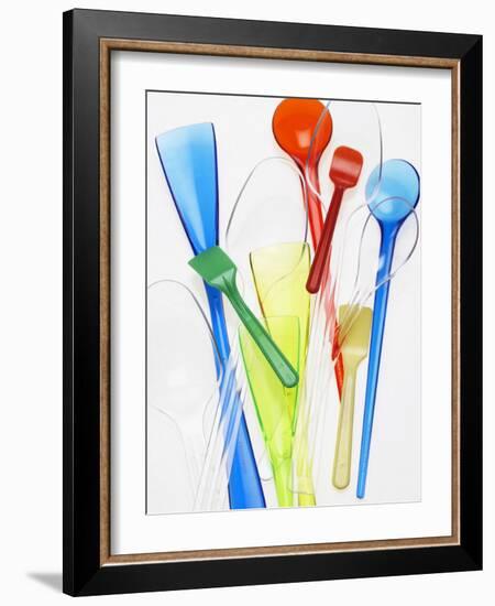 A Selection of Plastic Ice Cream Spoons-Marc O^ Finley-Framed Photographic Print