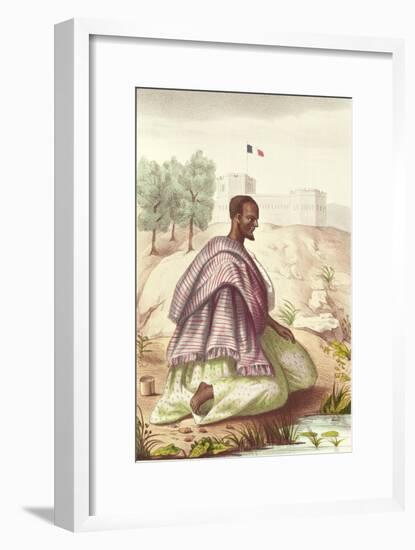 A Senegalese Marabout, from "Les Esquisses Senegalaises" by Abbe Boilat, 1853-Jacques Francois Gauderique Llanta-Framed Giclee Print