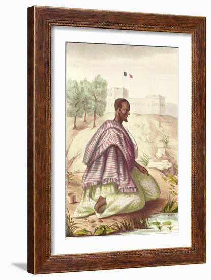 A Senegalese Marabout, from "Les Esquisses Senegalaises" by Abbe Boilat, 1853-Jacques Francois Gauderique Llanta-Framed Giclee Print
