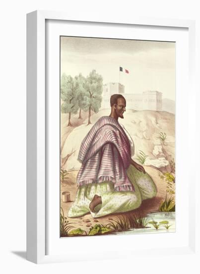 A Senegalese Marabout, from "Les Esquisses Senegalaises" by Abbe Boilat, 1853-Jacques Francois Gauderique Llanta-Framed Giclee Print