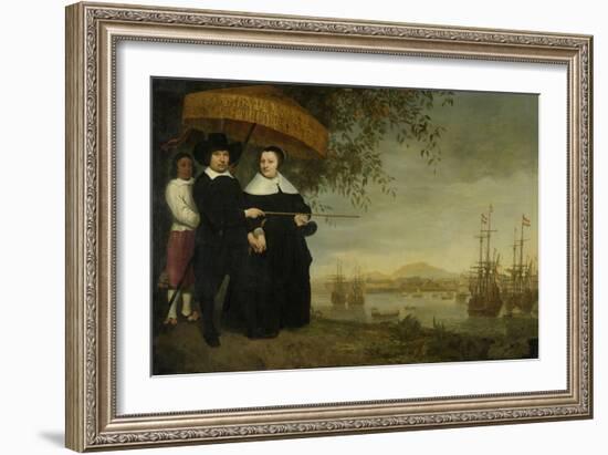 A Senior Merchant of the Dutch East India Company-Aelbert Cuyp-Framed Art Print