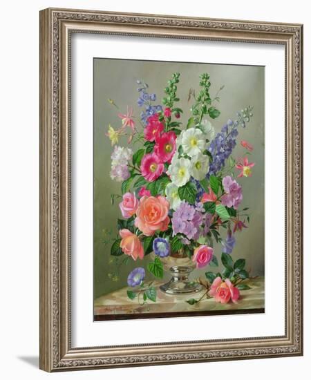 A September Floral Arrangement-Albert Williams-Framed Giclee Print