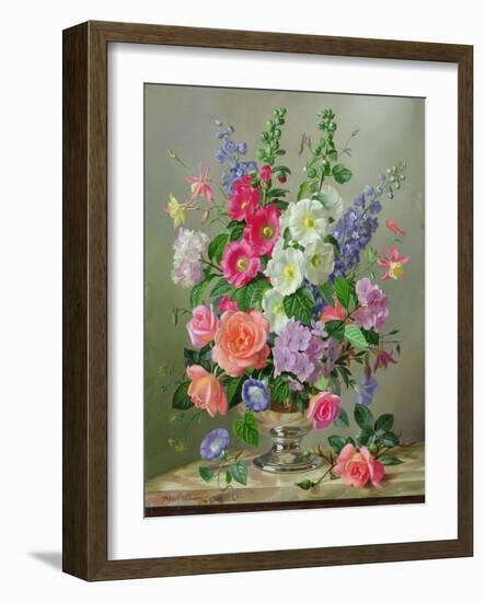 A September Floral Arrangement-Albert Williams-Framed Giclee Print