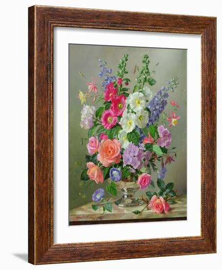 A September Floral Arrangement-Albert Williams-Framed Giclee Print