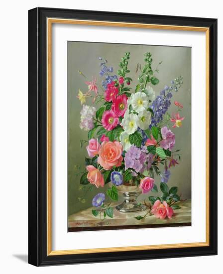 A September Floral Arrangement-Albert Williams-Framed Giclee Print